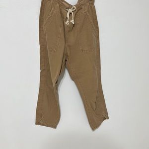 anthropologie khaki joggers